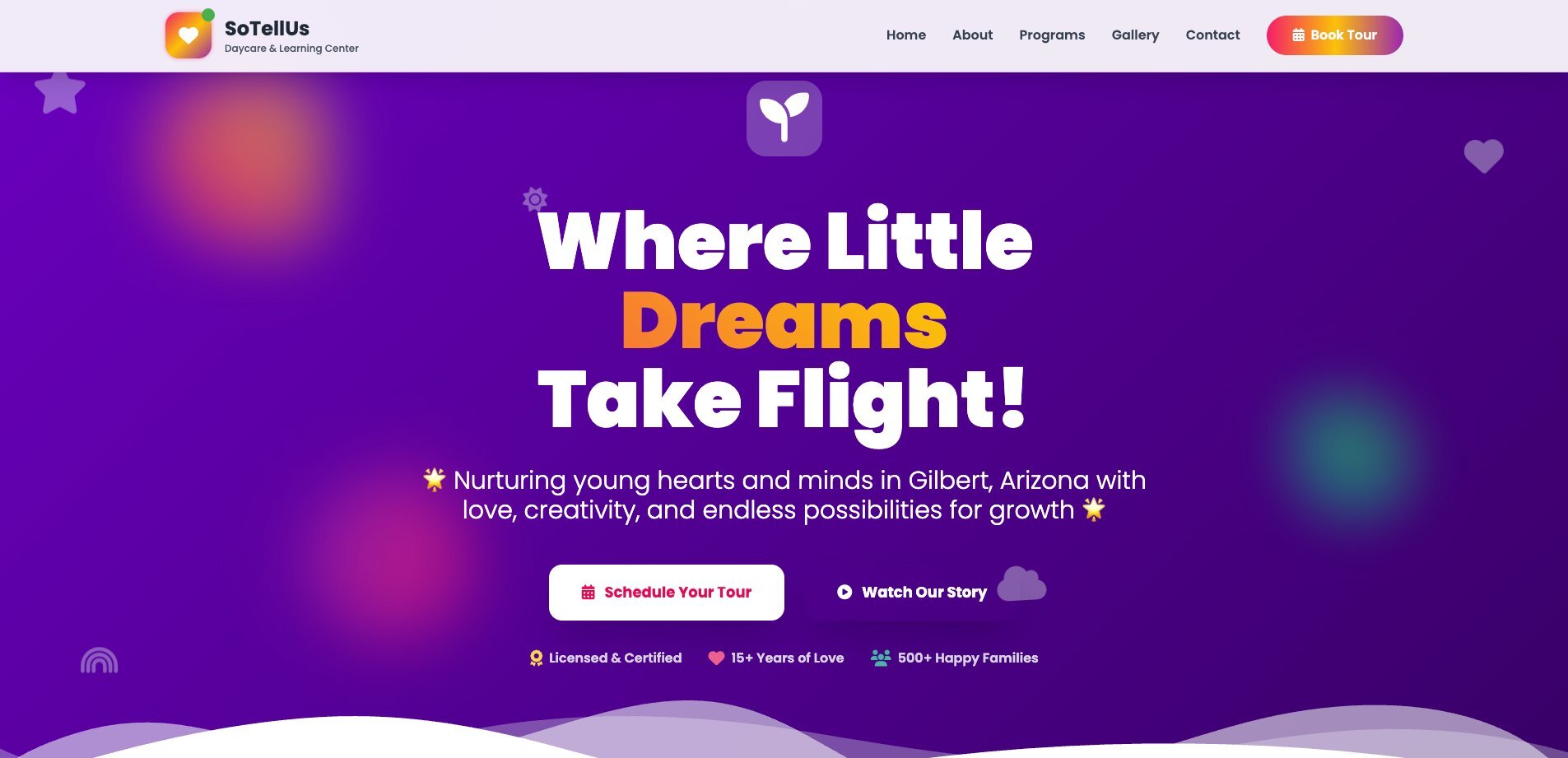 Childcare Website Template